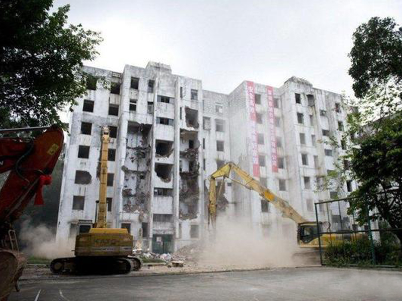 使用海沙的建筑物，墻體受損嚴重